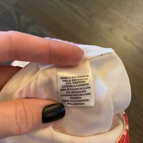 Ann Taylor Red and Cream Knit Skirt - Picture 3 of 4